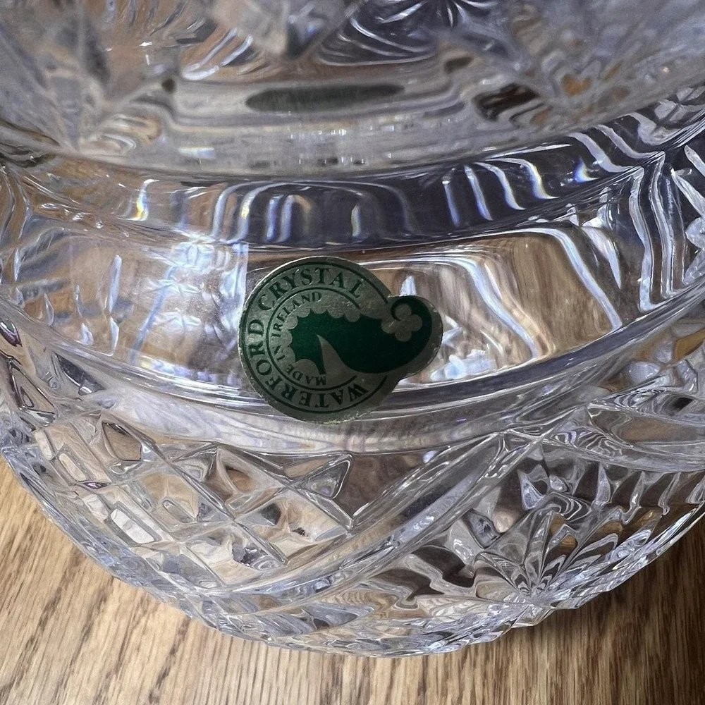 Waterford Crystal Biscuit Jar Candy Box with Lid Ireland Signed w/Original Box *
